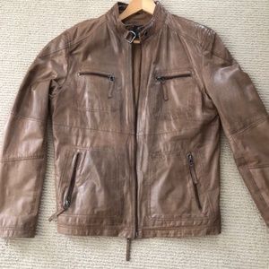Vintage genuine leather jacket, women